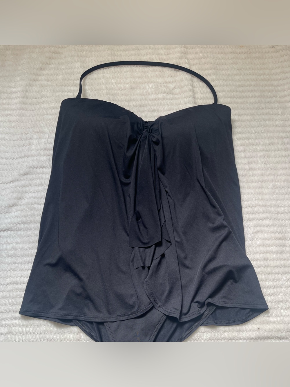 🔥 Ralph Lauren Beach‎ Club Black Strapless One Piece Swim Suit Sz 10